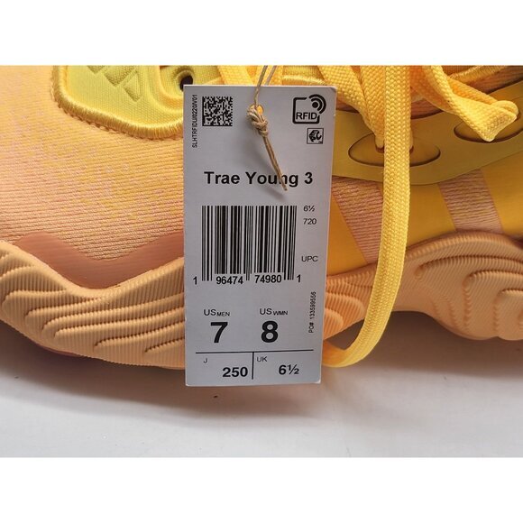 Adidas Trae‎ Young 3 Acid Orange Mens Basketball Shoes Sneakers IE2706 Size 7 - Picture 10 of 11